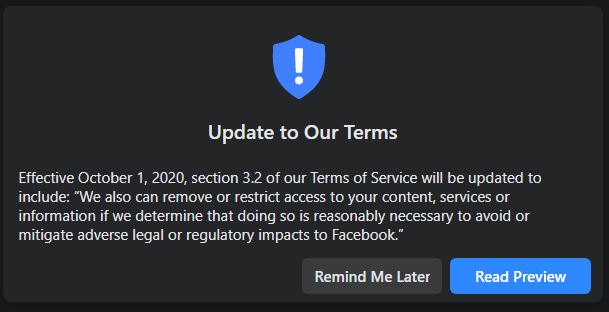 Facebook Updates TOS and Silences Right Wing Speech